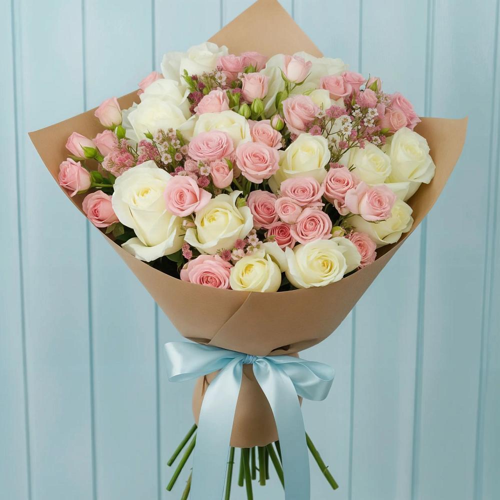 Букет цветов из: Розы в Куйбышеве