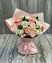 Букет цветов из:  Гвоздики, Розы и Хризантемы в Куйбышеве