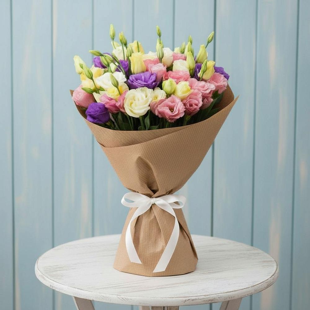 Букет цветов из: Лизиантусы в Куйбышеве