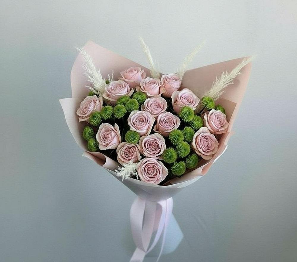 Букет цветов из: Розы и Хризантемы в Куйбышеве