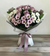 Букет цветов из:  Хризантемы и Розы в Куйбышеве