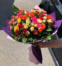 Букет Микс из разноцветных кустовых роз #REPLACE_PRED# Куйбышеве
