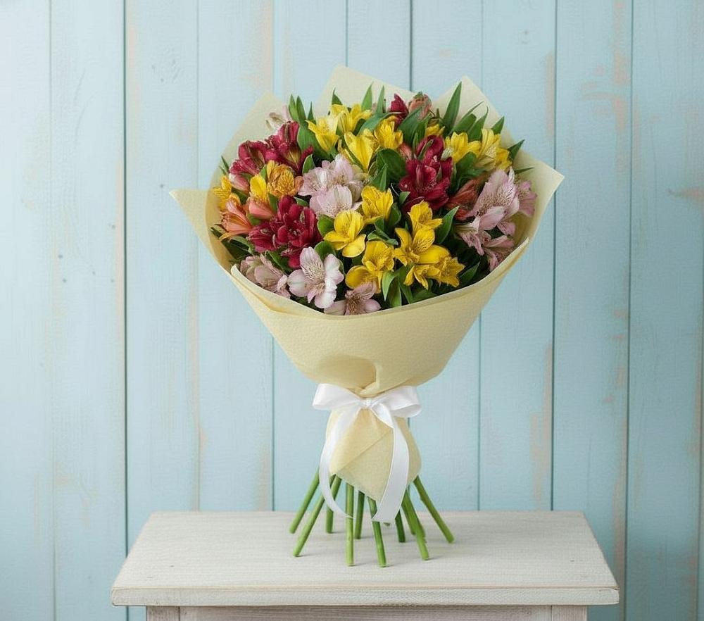 Букет цветов из: Альстромерии в Куйбышеве